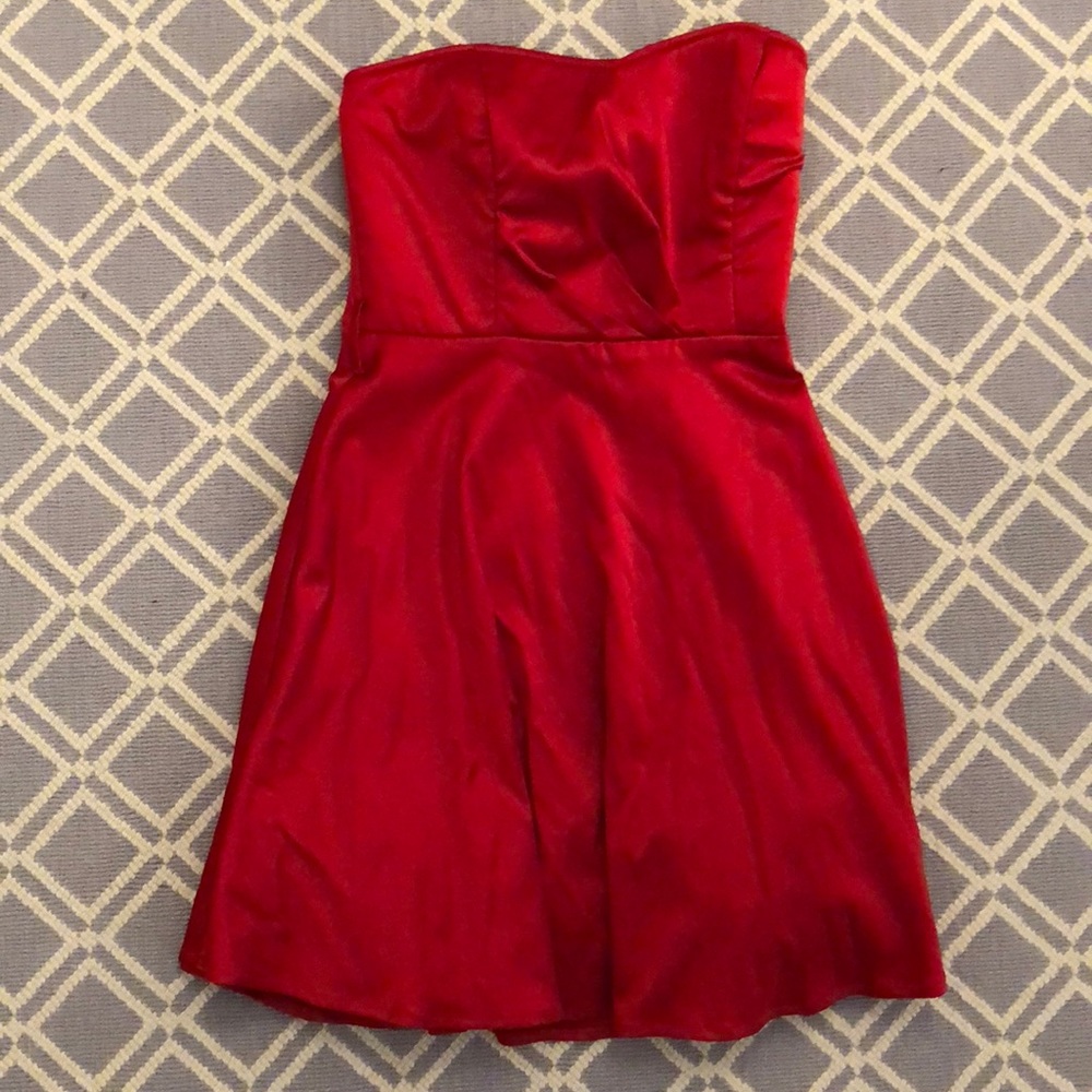 red mini dress
